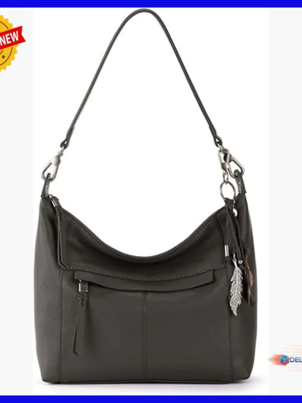 Leather Hobo Shoulder Bag with Multiple Pockets for Everyday Travel